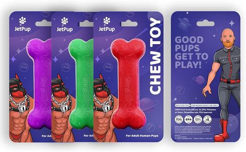 Pup Chew Toy - Bone - Human Grade Chew Toy - Human Pup Play - 100% Food Grade Silicone (White Bone) in Saudi Arabia