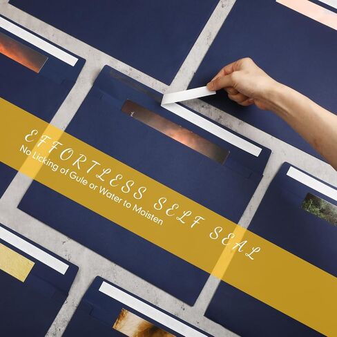 100 Pcs 9 x 12 Open End Booklet Envelope 80 lb 120gsm Catalog Envelopes with Closure for Mailing Catalog Financial Document Magazine Pamphlet Business(Navy) in Saudi Arabia