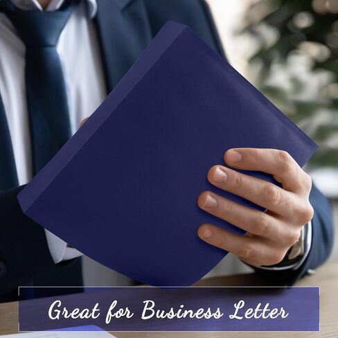 100 Pcs 9 x 12 Open End Booklet Envelope 80 lb 120gsm Catalog Envelopes with Closure for Mailing Catalog Financial Document Magazine Pamphlet Business(Navy) in Saudi Arabia