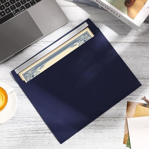 100 Pcs 9 x 12 Open End Booklet Envelope 80 lb 120gsm Catalog Envelopes with Closure for Mailing Catalog Financial Document Magazine Pamphlet Business(Navy) in Saudi Arabia