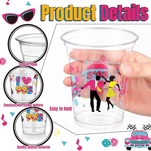 50 Pcs Nautical Cups 12 oz Plastic Nautical Birthday Cups Clear Navigation Disposable Glasses Blue Anchor Beverage Glasses for Home Kitchen Birthday Party Favors Supplies Decoration in Kuwait