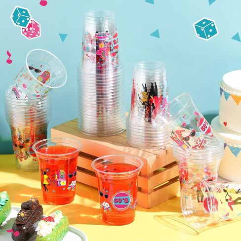 50 Pcs Nautical Cups 12 oz Plastic Nautical Birthday Cups Clear Navigation Disposable Glasses Blue Anchor Beverage Glasses for Home Kitchen Birthday Party Favors Supplies Decoration in Kuwait