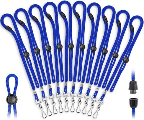 Mata1-USA Adjustable Safety Lanyard (Blue, 36 Inch, 100 Pack, Polypropylene), ID Badge Lanyards in Bulk, Card Holder Detachable Lanyard in Saudi Arabia