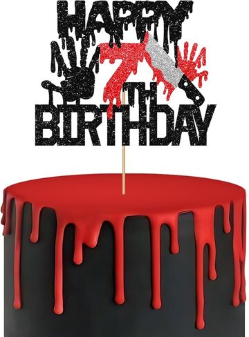 Killer Happy 12th Cake Toppere ، Zombie Bloody Friday Cake Decor in Kuwait