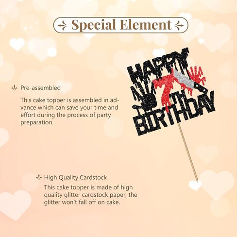 Killer Happy 12th Cake Toppere ، Zombie Bloody Friday Cake Decor in Kuwait