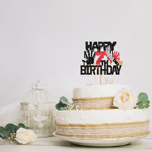 Killer Happy 12th Cake Toppere ، Zombie Bloody Friday Cake Decor in Kuwait