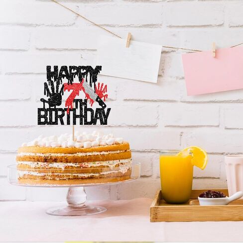 Killer Happy 12th Cake Toppere ، Zombie Bloody Friday Cake Decor in Kuwait