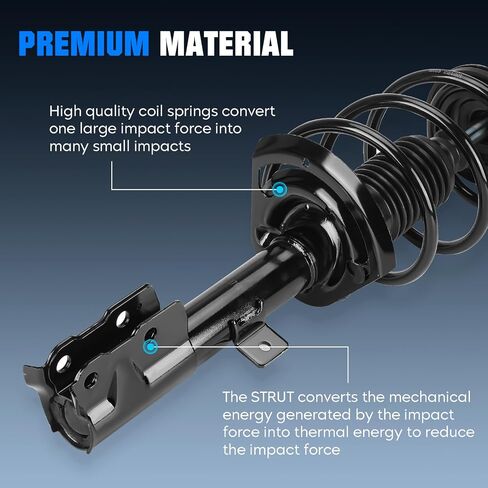 Front Complete Coil Spring Strut Shock Absorber Fit for Dodge Caliber 2007-2012, for Jeep Compass and patriot 2007-2016, Pair of Hydraulic Spring Strut Shock Absorber Replace for 172367, 172368 in Saudi Arabia