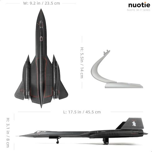 1/72 SR-71a Blackbird Metal Model 17.9 inchs High-Altitude 17974 Reconnaissance Aircraft Military Diecast Plane Model for Collection or Gift in Kuwait
