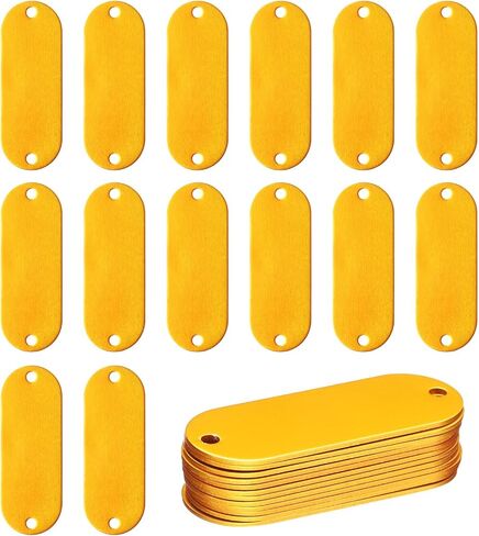 uxcell 24Pcs Aluminum Engraving Blanks Tags, Metal Blank Tags Stamping Oval with 2 Holes Blank Bulk Dog Tag for DIY Personalized Pet Tag Number Tag, Black in Saudi Arabia