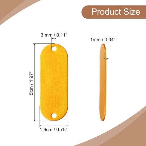 uxcell 24Pcs Aluminum Engraving Blanks Tags, Metal Blank Tags Stamping Oval with 2 Holes Blank Bulk Dog Tag for DIY Personalized Pet Tag Number Tag, Black in Saudi Arabia