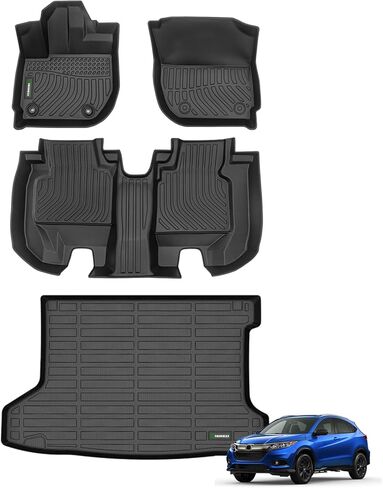 ANBINGO® Floor Mats & Cargo Liner for 2016-2022 HR-V LX AWD | 2016-2022 HR-V EX AWD | 2016-2022 HR-V EX-L AWD | 2019-2022 HR-V Sport AWD | 2019-2021 HR-V Touring AWD, All Weather TPE Car Trunk Mat-Set in Kuwait