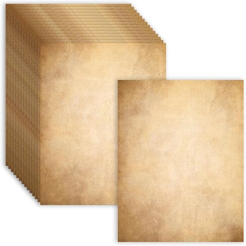 70 Sheets Vintage Paper, s, 8.5" x 11"Vintage Thicker Double Sided Printing Paper, Stationery Double-sided Aged Parchment for Printing, Invitation, Resume, Certificate (A) in Saudi Arabia