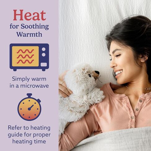 Warmies microwavable و toeled pusticed ، ختم - أفلام حيوان محشو ساخنة للدفء والراحة - ألعاب أفخم لطيفة للبالغين والأطفال (الأولاد والبنات والرضع والأطفال الصغار) in Saudi Arabia