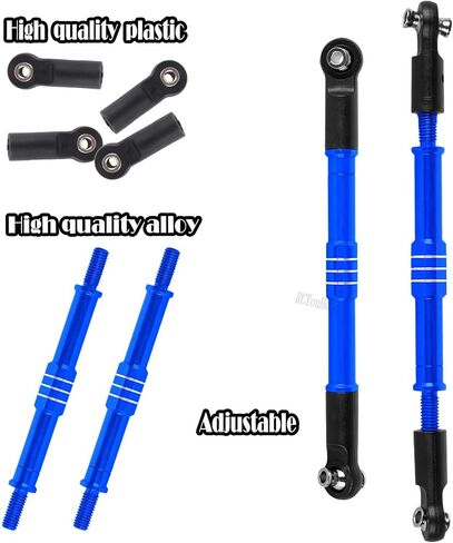 RC Upgrades Part for 1/10 WideMaxx (#89086-4) RC Car,#45 Steel Drive Shaft CVD Axles Driveshaft&Aluminum Turnbuckles Camber Links Hops Up,Navy Blue in Saudi Arabia