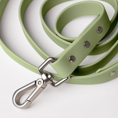 DIGGS Waterproof Dog Leash - Soft Coated Nylon Heavy Duty Dog Leash - Easy to Clean, Durable Puppy Lead - Standard 6ft, Ash in Saudi Arabia