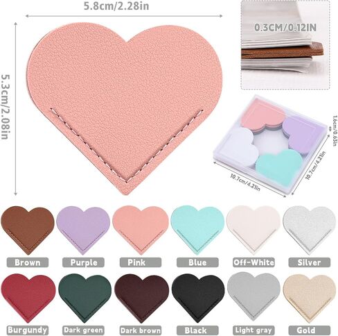 12 PCS Leather Heart Latclks ، إشارة مرجعية لركن زاوية لطيف ، إشارة مرجعية مصنوعة يدويًا على شكل قلب للمعلمين والطلاب ، إكسسوارات الكتب لمحبي القراءة ، لمستلزمات المنازل المكتبية المدرسية in Kuwait