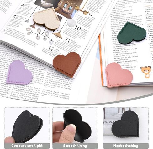 12 PCS Leather Heart Latclks ، إشارة مرجعية لركن زاوية لطيف ، إشارة مرجعية مصنوعة يدويًا على شكل قلب للمعلمين والطلاب ، إكسسوارات الكتب لمحبي القراءة ، لمستلزمات المنازل المكتبية المدرسية in Kuwait