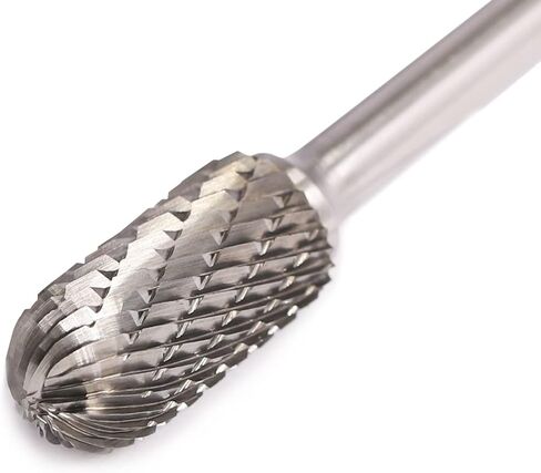 SC-5 5pcs Tungsten Carbide Burr TiN Rotary File Cylindrical Shape with Radius End Double Cut with 1/4''Shank for Die Grinder Drill Bit in Kuwait