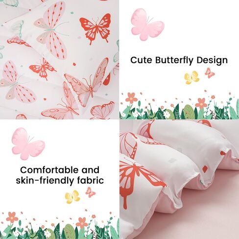 david's kids 4 Piece Toddler Bedding Set - Soft Breathable Toddler Bedding Set for Boys Girls, Includes Quilted Comforter, Flat Sheet, Fitted Sheet and Pillowcase, Dinosaur Navy in Kuwait