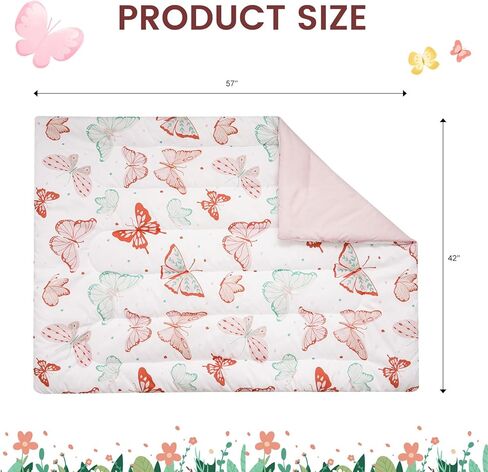 david's kids 4 Piece Toddler Bedding Set - Soft Breathable Toddler Bedding Set for Boys Girls, Includes Quilted Comforter, Flat Sheet, Fitted Sheet and Pillowcase, Dinosaur Navy in Kuwait