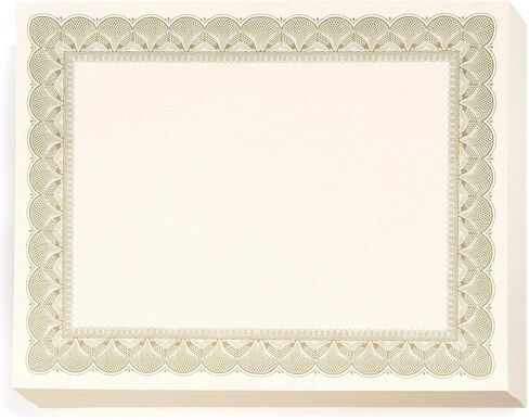 PaperDirect Gold Metallic Traditional Metal Colored Standard White Parchment Certificates, 8.5 x 11, 100 Count in Saudi Arabia