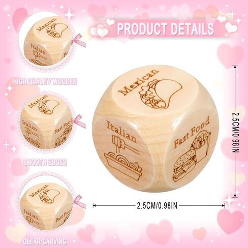 2Pcs Date Night Gifts Game Dice Anniversary Couple Gifts for Boyfriend Girlfriend Valentines Day Gifts for Him Her Wedding Gifts for Newlyweds Husband Wife Birthday Honeymoon Dating Gifts(Love & Time) in Kuwait