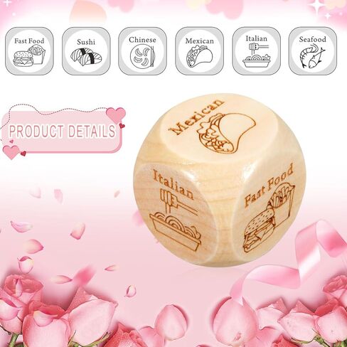 2Pcs Date Night Gifts Game Dice Anniversary Couple Gifts for Boyfriend Girlfriend Valentines Day Gifts for Him Her Wedding Gifts for Newlyweds Husband Wife Birthday Honeymoon Dating Gifts(Love & Time) in Kuwait