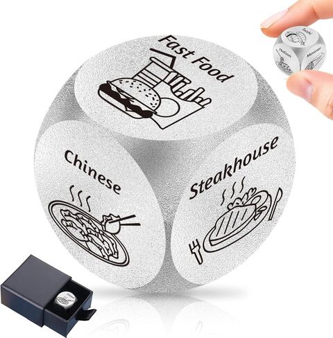 2Pcs Date Night Gifts Game Dice Anniversary Couple Gifts for Boyfriend Girlfriend Valentines Day Gifts for Him Her Wedding Gifts for Newlyweds Husband Wife Birthday Honeymoon Dating Gifts(Love & Time) in Kuwait