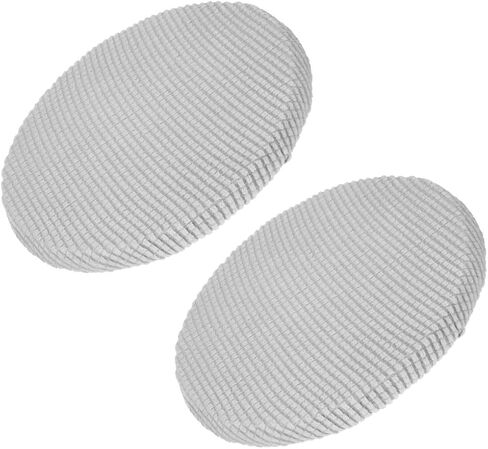 Round Bar Stool Covers - 2 Packs Anti-Slip Washable Elastic Soft Seat Slipcovers Fits for Bar Chair Stool - 11 Inch-16 Inch Dia, Lemon Yellow in Kuwait