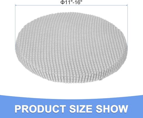 Round Bar Stool Covers - 2 Packs Anti-Slip Washable Elastic Soft Seat Slipcovers Fits for Bar Chair Stool - 11 Inch-16 Inch Dia, Lemon Yellow in Kuwait