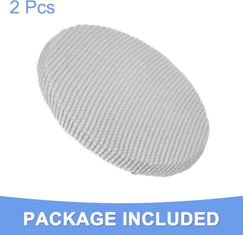 Round Bar Stool Covers - 2 Packs Anti-Slip Washable Elastic Soft Seat Slipcovers Fits for Bar Chair Stool - 11 Inch-16 Inch Dia, Lemon Yellow in Kuwait