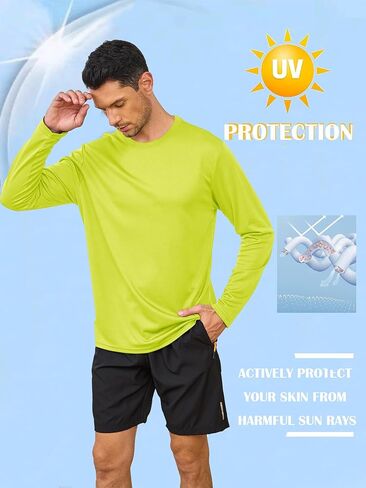 5 Pack Mens Long Sleeve Shirts Quick Dry Moisture Wicking Athletic Running Gym Workout T Shirts in Kuwait