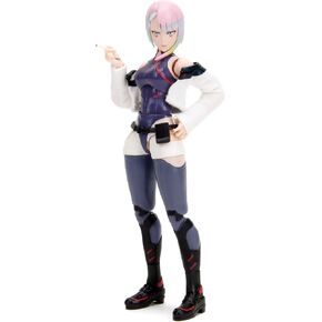 Jada Cyberpunk Edgerunners Lucy - 1:12 Figure Action Figure - 5.7 "تم جمعها بشكل كبير مع إكسسوارات - الأعمار 15+ - سترة سلع ناعمة ، نحت مفصل
