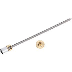 Speed Reduction Gear Motor DC 6V/12V Gear Motor with T5 x 160mm Screw Thread Shaft and Brass Nut for Electronic Locks Mechanical Arms, DIY Mobile Robot, Smart Cars Project(DC12V