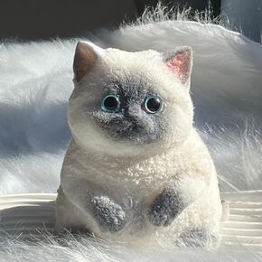 لعبة SPISE SQUEESE لطيفة ، ألعاب Cat Squeeze ، كرة الإجهاد القاتية ، Squeeze Toys Squishies Cute Kawaii (رمادي صغير)
