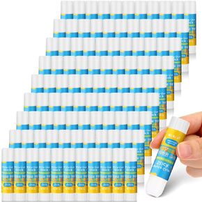 Zubebe 200 PCS أبيض الغراء عصا العودة إلى الهدايا المدرسية في اليوم الأول من مجموعات المدارس 0.32 أوقية غسل عصا الغسل للحرف اليدوية المدرسة الفصول الدراسية جوازات الحفلات لوازم الخلاص