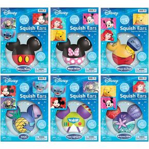 JA-RU Disney Squish Ears (1 Squishy Assorted) Super Soft, Slow Release Toy for Boys & Girls. Cute Fidget for Kids & Toddlers. Mickey & Minnie Mouse Head Squishy, Disney Characters Designs. 7831-1