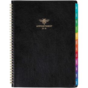 2024 Appointment Book/Planner - Weekly Appointment Book/Planner 2024, Jan.2024 - Dec.2024, 2024 Daily Hourly Planner with with 15-Minute Interval, 8.26"x 10.7", Printed Tabs + Flexible Cover + Thick Paper - Rose Gold