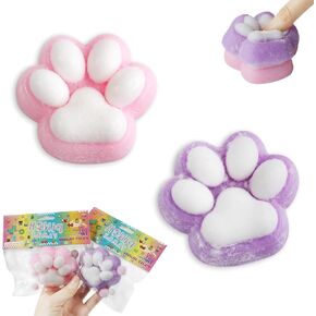 2 PCS Taba Squishy Cat Paws Toys Set Kawaii Kit Fufu Squishy Cat Paw Support Toy Easter Studge ، حزب جائزة الفصول الدراسية تفضل الألعاب