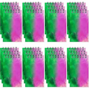 24 Pcs Witch Theme Mini Spiral Notepads 3.9 x 2.4 Inch Pink and Green Pocket Notebooks Bulk, Witch Party Favors 30 Pages Each, Suitable for Birthday Party Favors, Carnival Prizes, Rewards