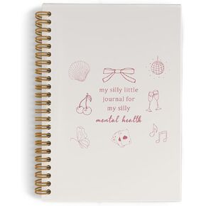 دفتر حلزوني للصحة العقلية الوردي ، دفتر مجلة Therapy Journal ، مجلة My Silly for My Little Little Health Notebook for School Forn
