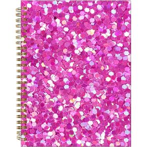 Spiral Journal Notebook,A5 Hardcover Lined Journals for Women Girl 6 x 8.3 in,120 Pages Thick Paper,Cute College Ruled Writing Notebook for Gifts Office Work School(Baseball Sport Softball American)