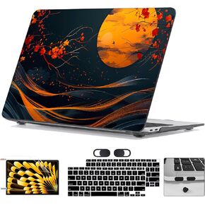 for MacBook Air 13 inch Case 2021 2020 2019 2018 A2337 M1 A2179 A1932, Scratch-Resistant Printed Pattern Plastic Hard Shell Cases Laptop Cover for MacBook Air M1 13.3 Touch ID, Bowknot