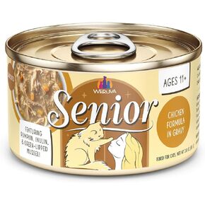 Weruva Cat Senior, Chicken Formula in Gravy, 3oz Can, Pack of 12