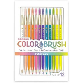 Snifty Pastel Colorbrush ، قلم رصاص بالألوان المائية وفرشاة الطلاء ، مجموعة من 12