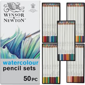 Winsor & Newton Studio Collection Watercolour Pencil Set, 50 Piece