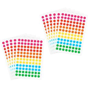 1056pcs ملصقات أسعار النقاط الملونة ، 8 مم ملصقات ألوان متنوعة ألوان ترميز ملصقات سهلة التقشير وكتابة ملصقات لزجة لزجة للاصوص على المكتب