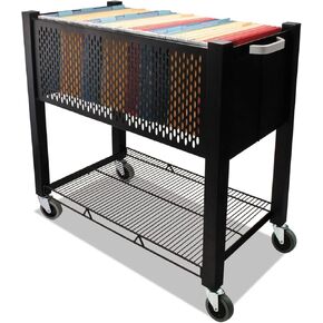 Products InstaCart Open-Top File Cart, 15-Inch X 27-Inch X 27 3/4-Inch, Black (VF53000)