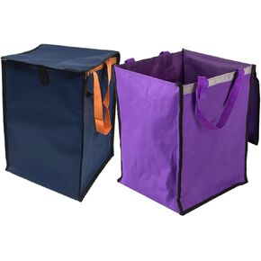 Liners for Shopping Cart with Cover, 2 Oxford Cloth Waterproof Bags for Utility Carts,35L(No Include Cart)